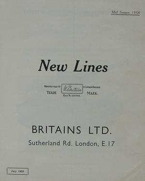 Britains New Lines July 1958
